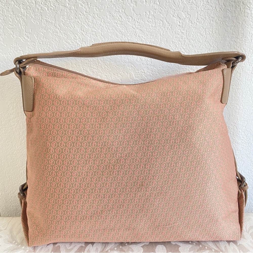 Giorgio Armani Logo print canvas bag